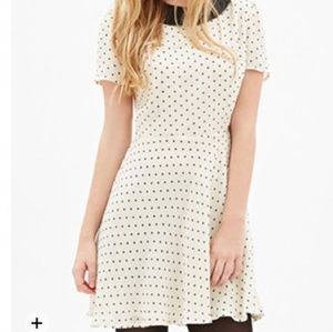 Forever 21 polkadot dress with peter pan collar
